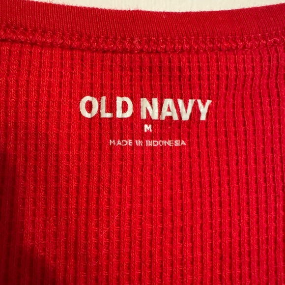 Old Navy Red Waffle Knit Long Sleeve T-Shirt - Picture 2 of 6